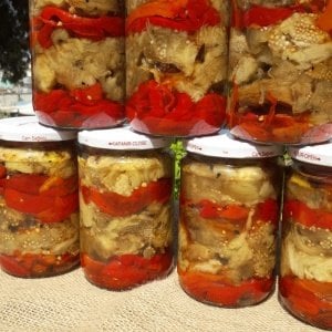 Közlenmiş Patlıcan, Biber ve Domates 700Gr